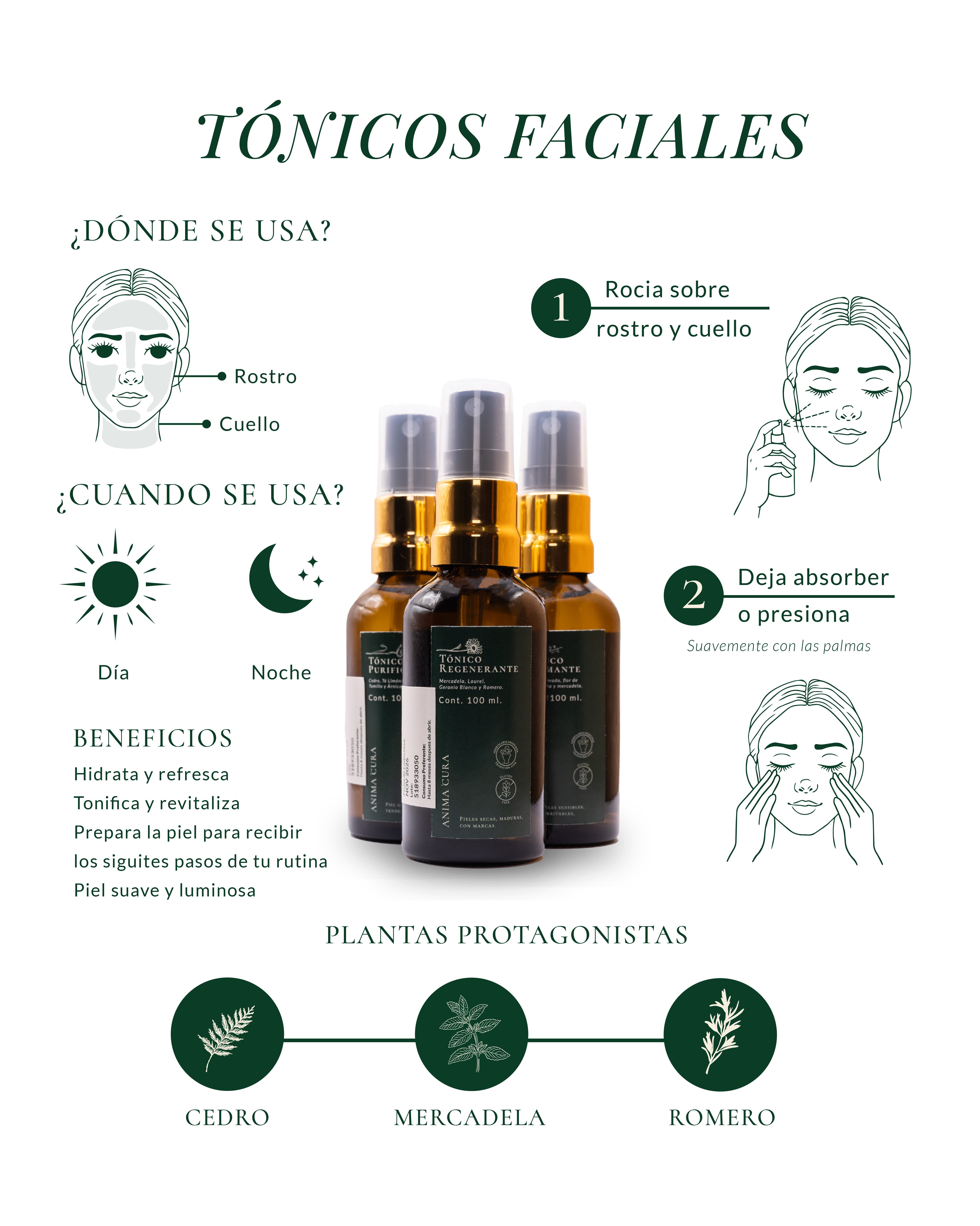 Tónico Facial Elaborado Con Extractos Botánicos