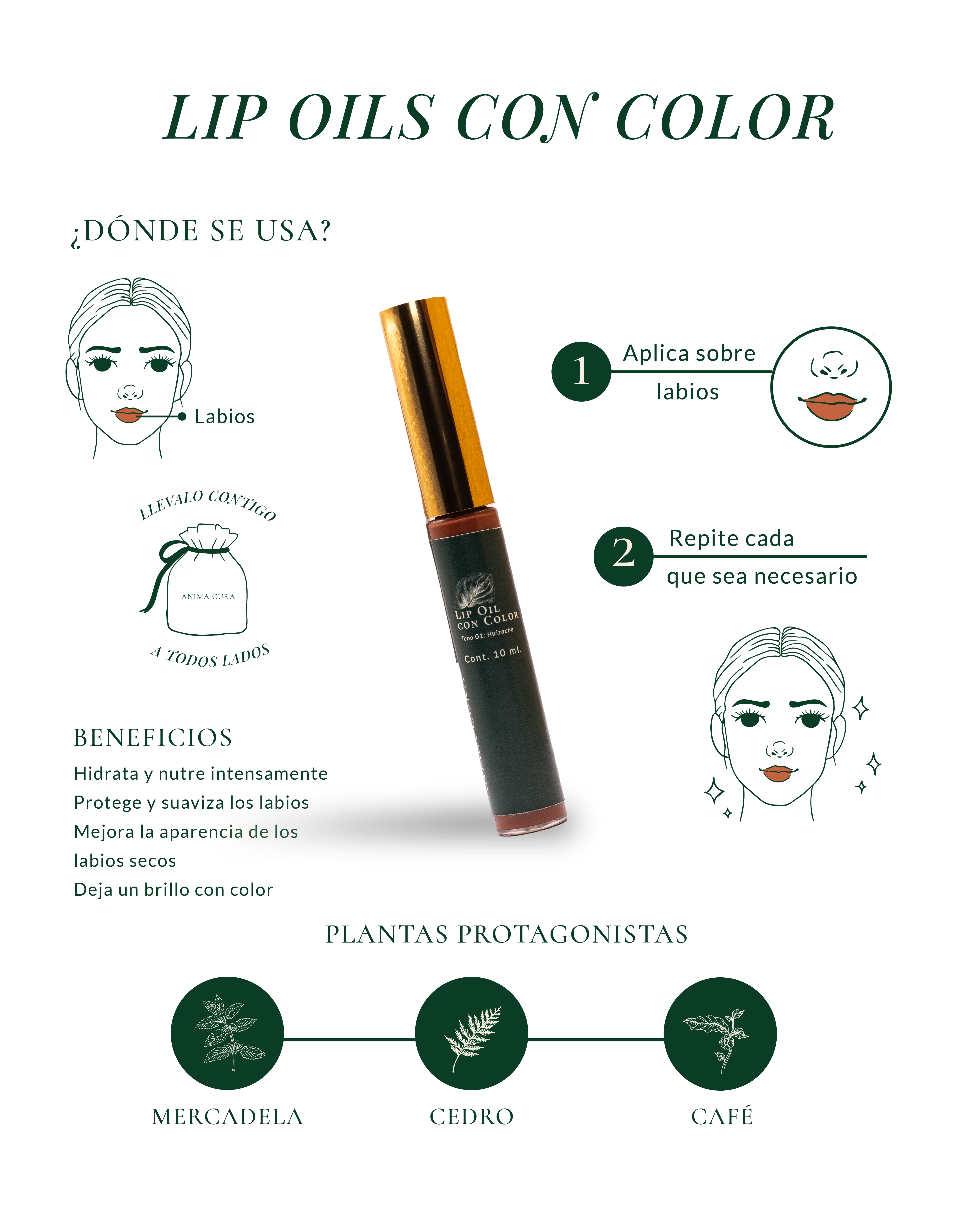 Lip Oil con Color