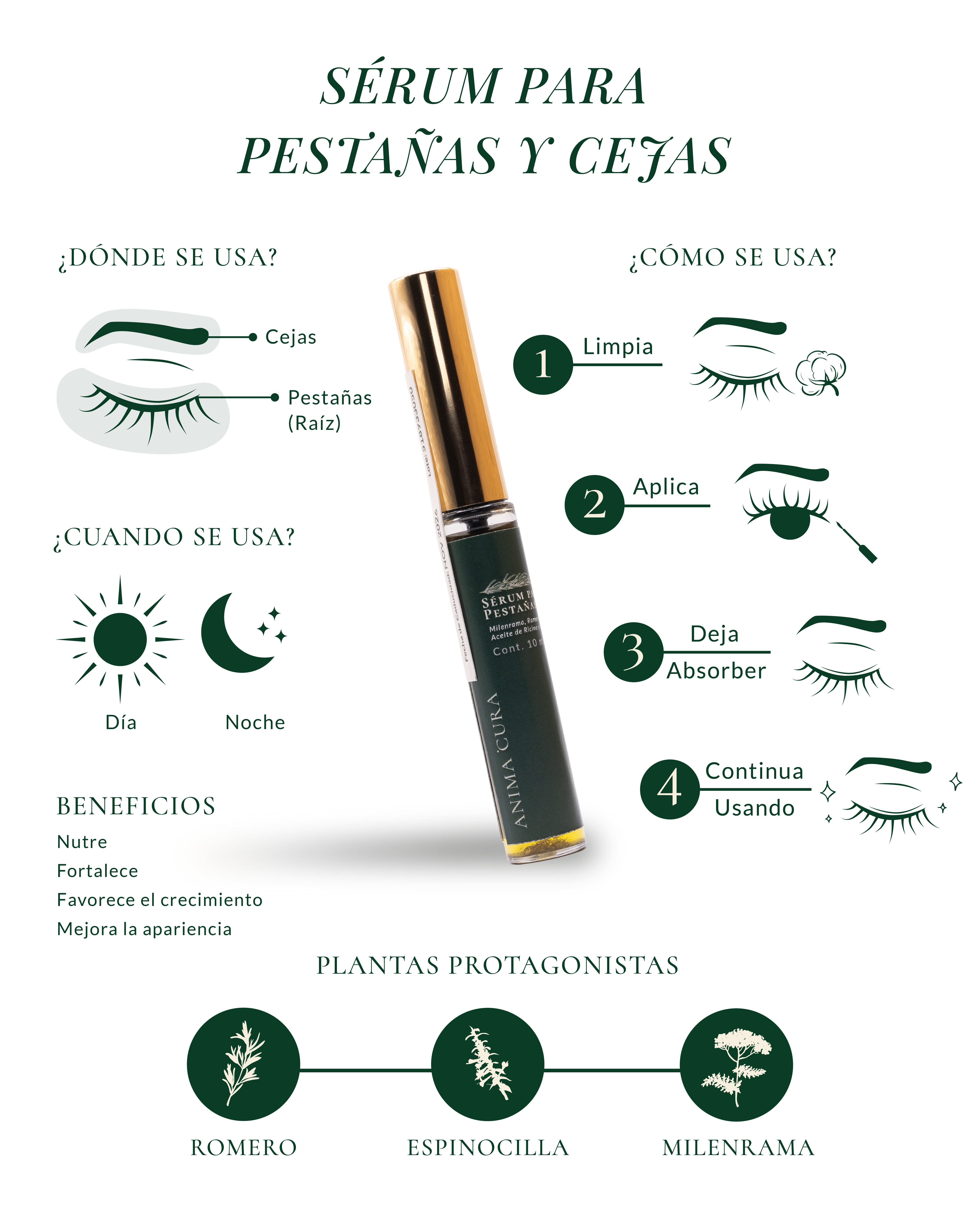 Óleo fortalecedor de pestañas y cejas.